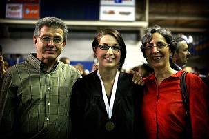 Sharon Melone-Jackson with Husband Terry and Oldest Daughter Sheree at Her College Graduation May 2011